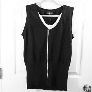 Black and White Blouse